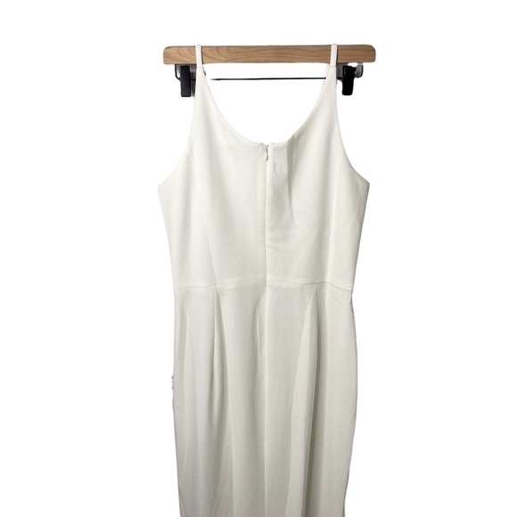 Dress The Population Estella Dress Gown Leg Slit White Size Medium Bridal Prom - Picture 6 of 14